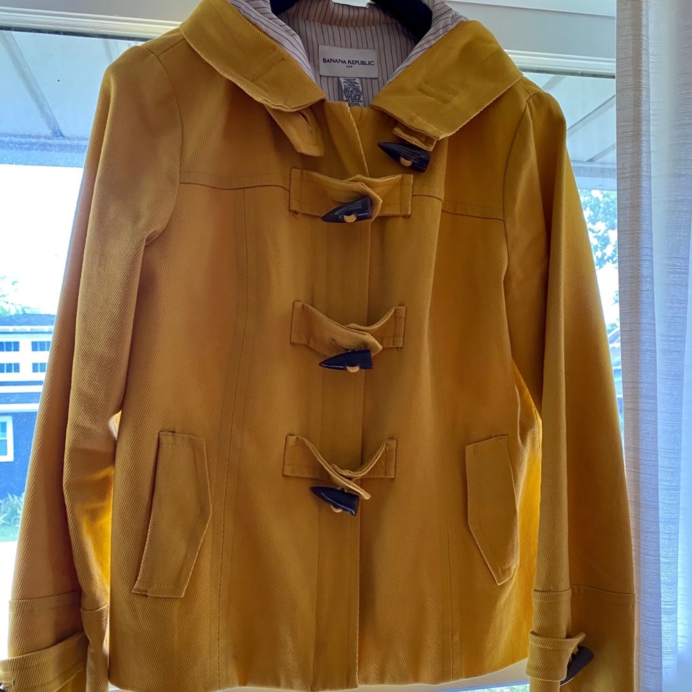 Yellow Banana Republic swing jacket